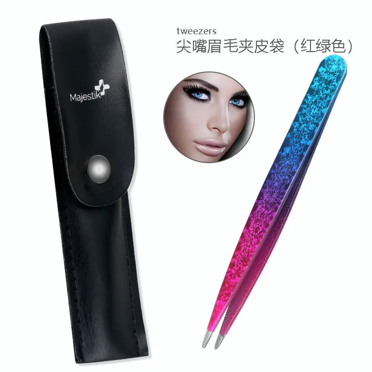 Double-Sided Stainless Steel Tweezers Beauty Set
